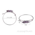 Hexagon Prism Amethyst Natural Gems Bracelet Bangle